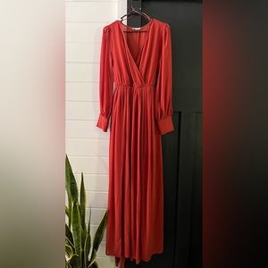 Rust “Celine” Maxi Dress